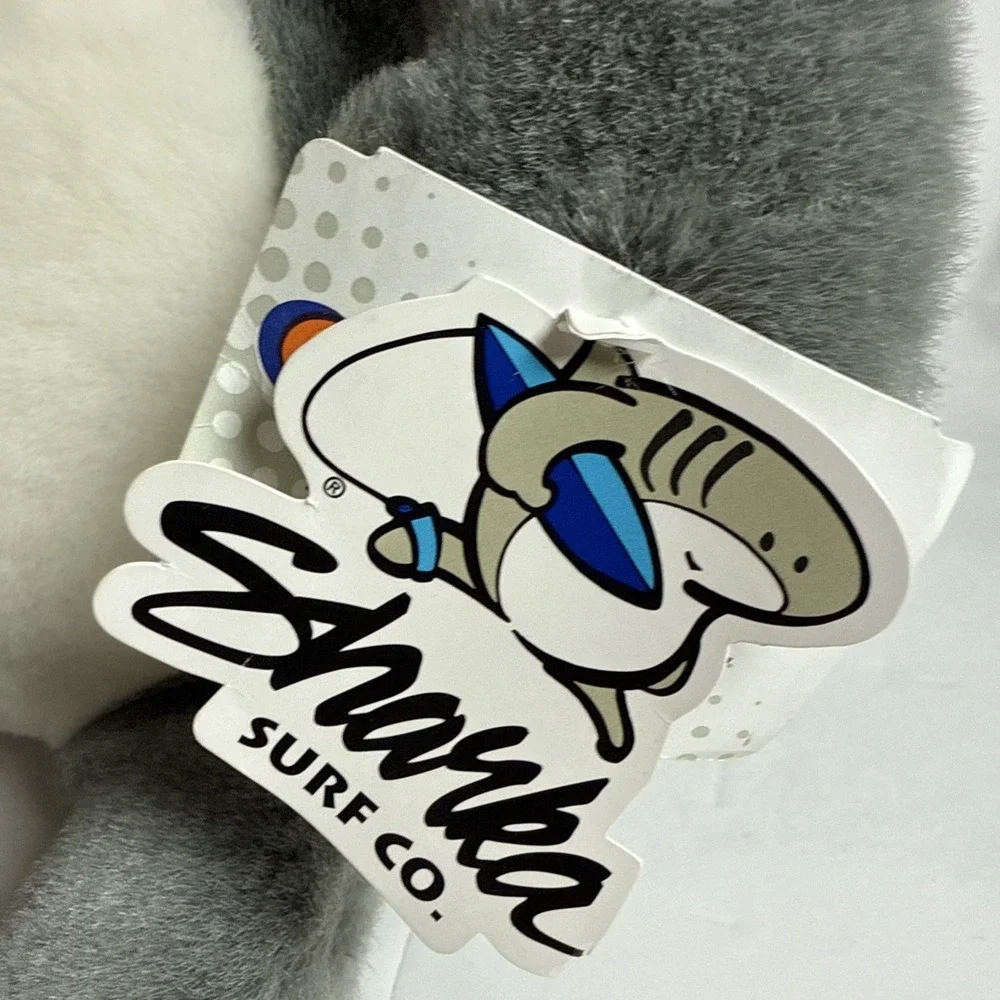 Sharka Crazy Shirts Hawaii Surf Co Surfboard Plush Gray Shark W Tags 10in NEW‎